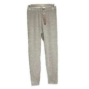 Emery rose girls solid ribbed knit leggings size S color gray